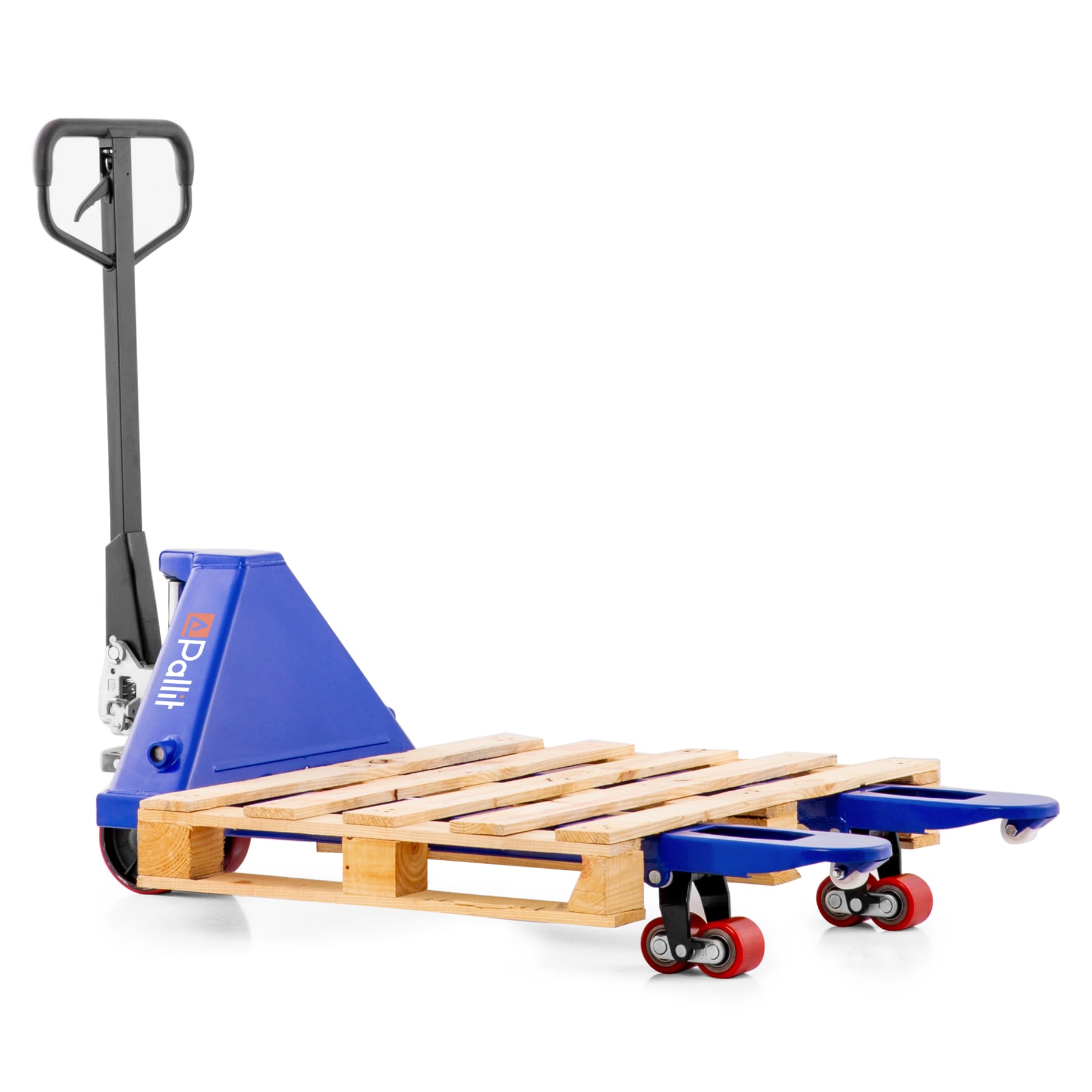 Hand Pallet Truck SIX-WIDE with Wide Forks