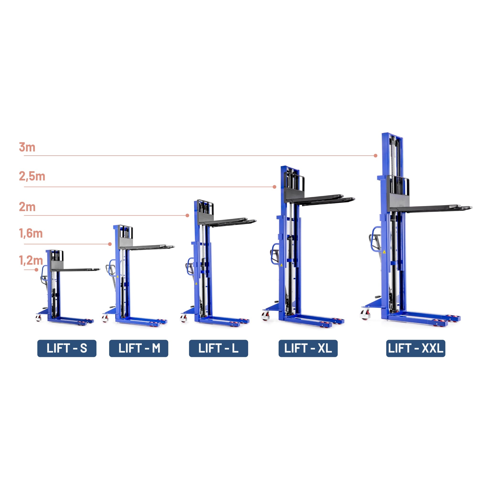 Manual pallet stacker LIFT-L for 2m